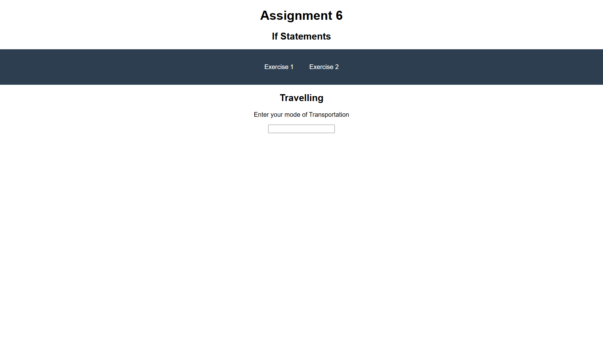 Screenshot of Assignment 6