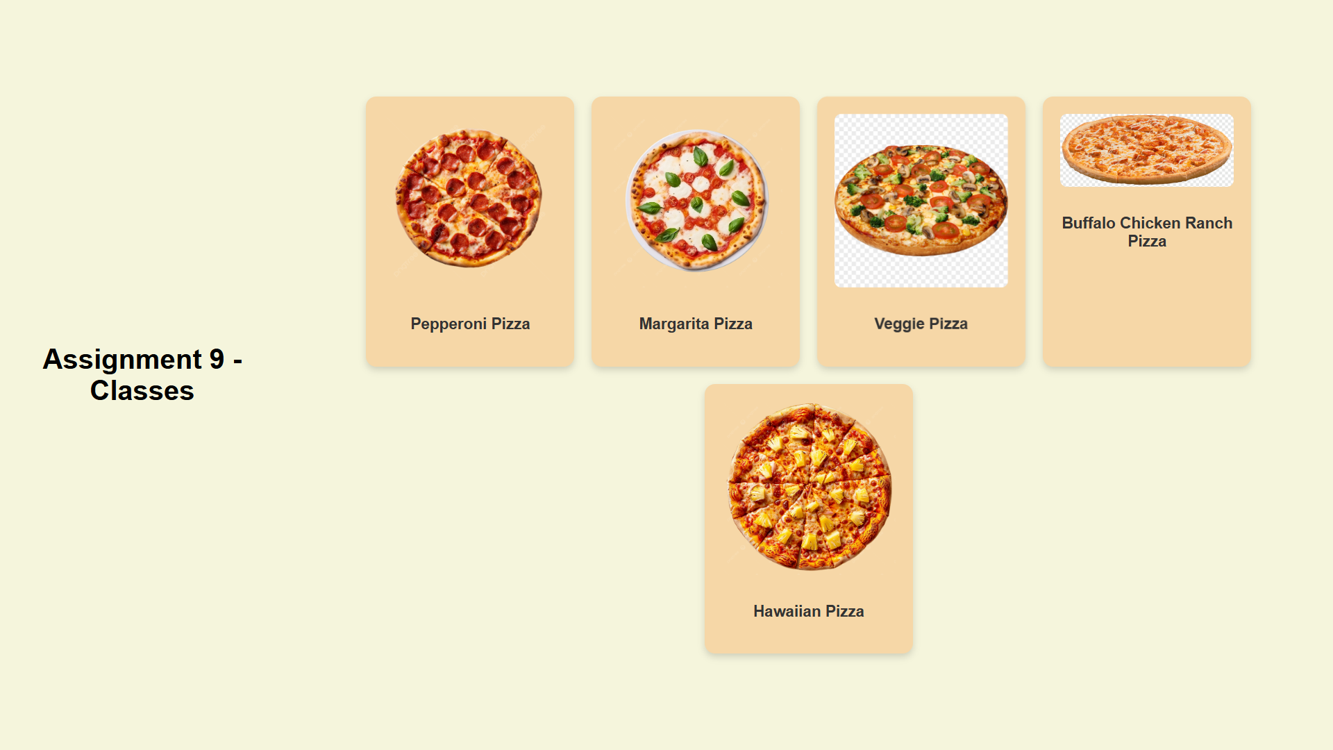 Screenshot of Assignment 9